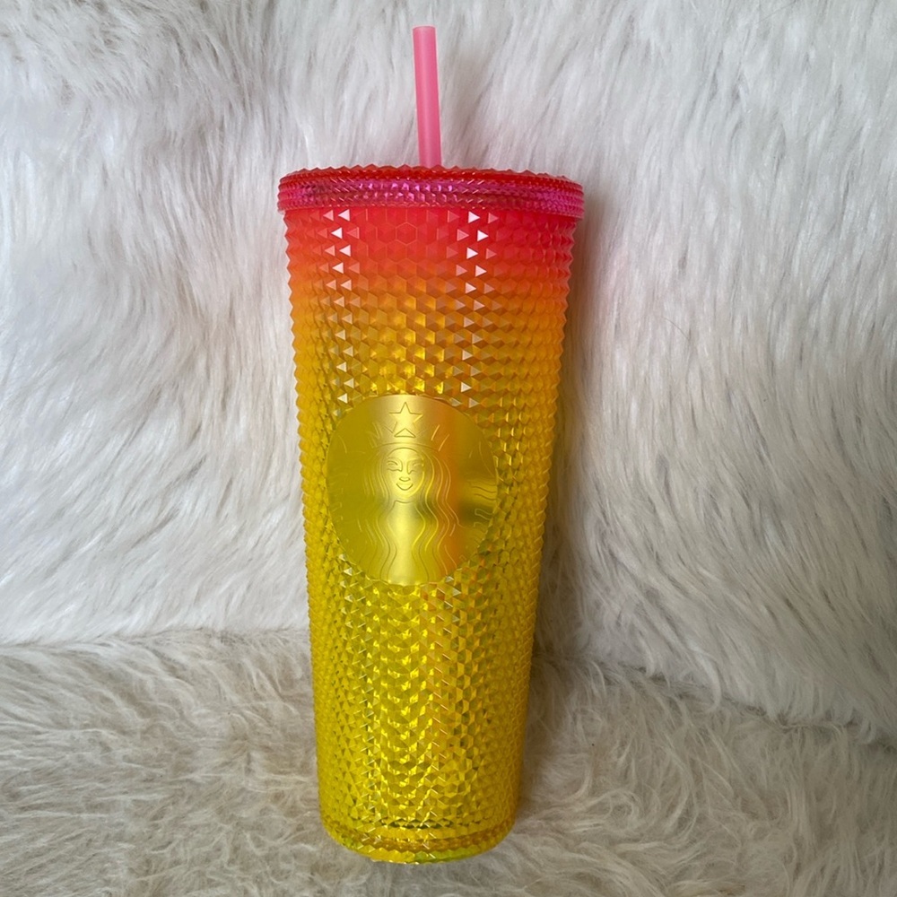 Starbucks Korea Summer Stud Pink/Yellow Tumbler BNWT